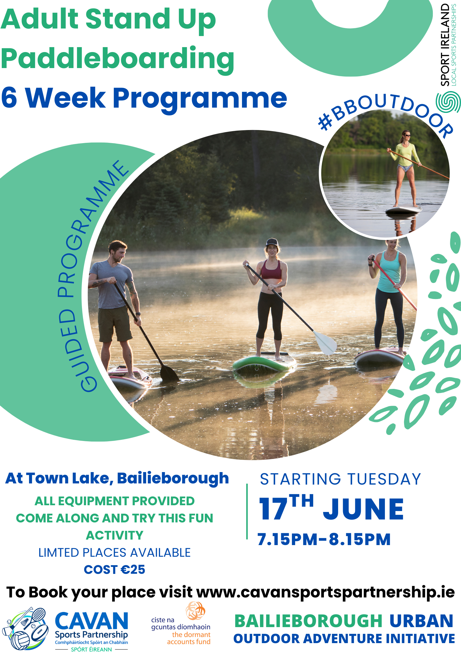 Adult Stand Up Paddleboarding Poster