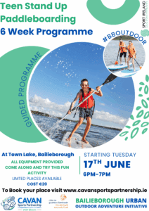Teen Paddleboarding Poster