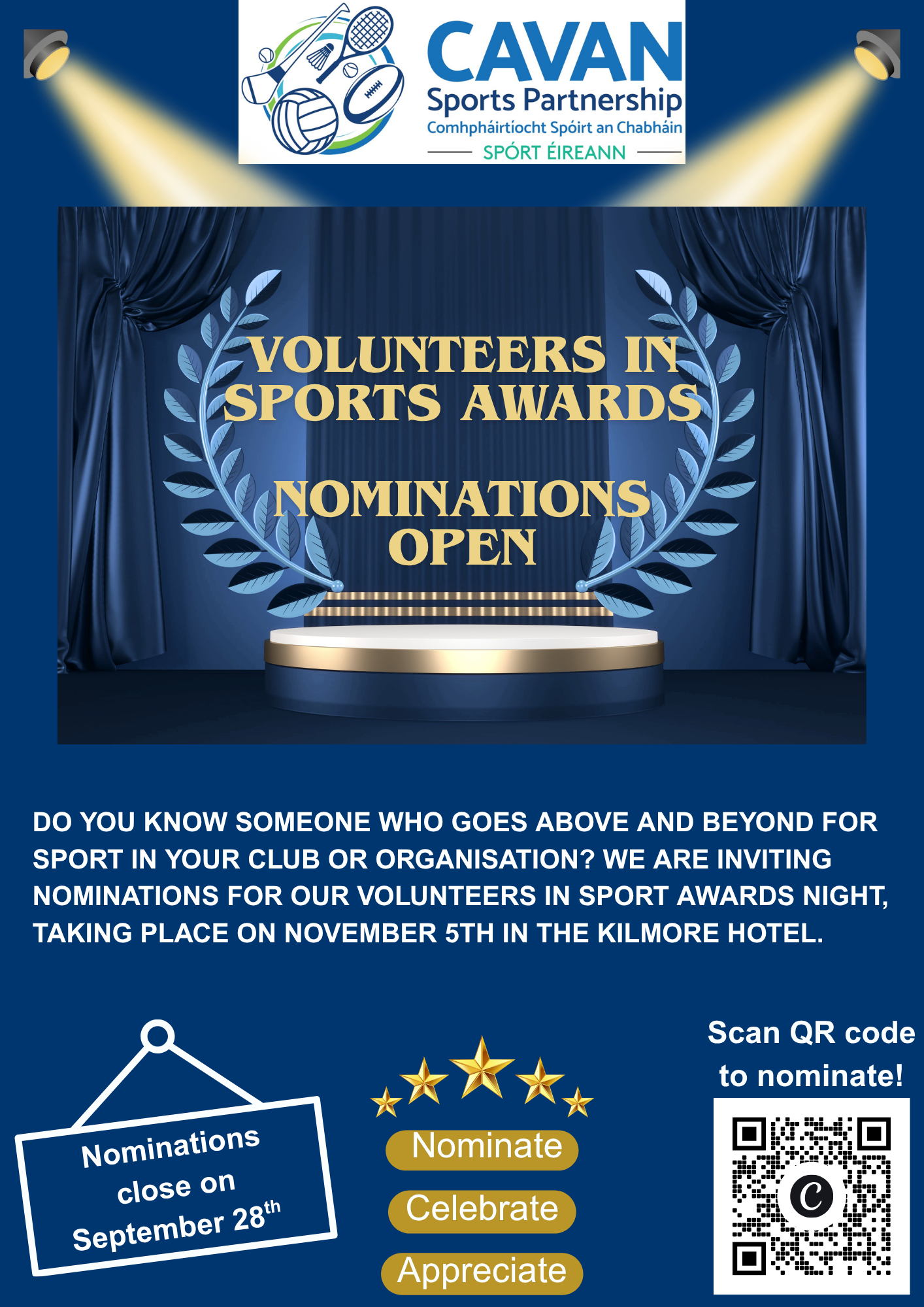 Volunteers in sports awards Flyer A4 4
